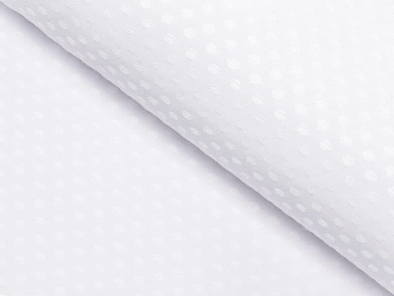 Teflon fabric with dots white width 160 cm by Stofex.