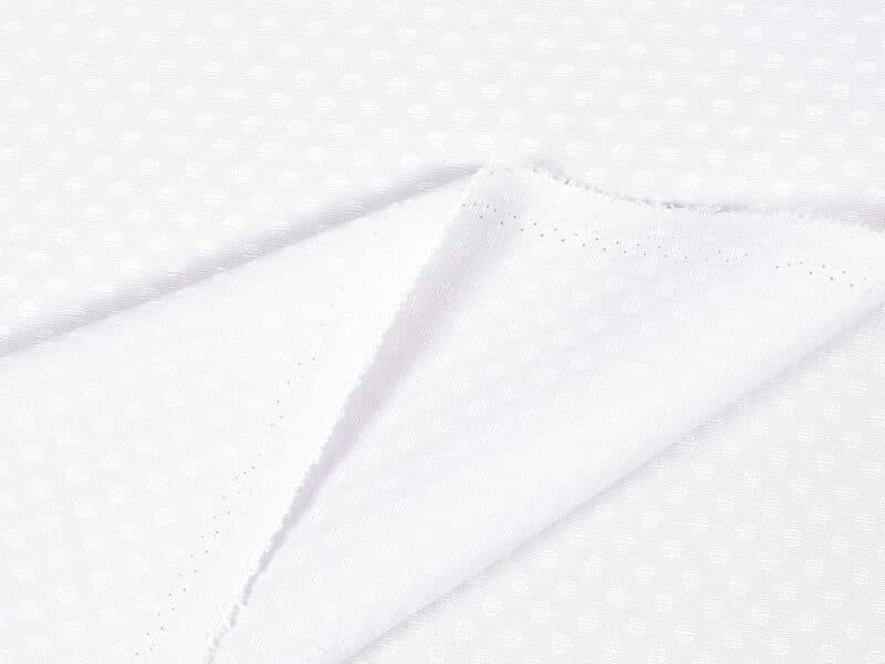 Teflon fabric with dots white width 160 cm by Stofex.