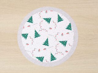 Christmas Teflon round placemat Christmas trees by Stofex.