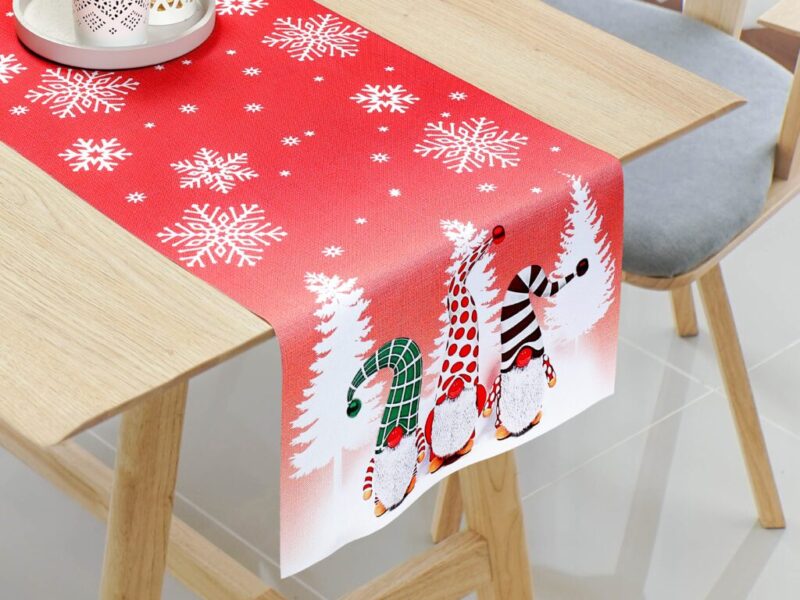 Christmas Teflon table runner Christmas elves by Stofex.