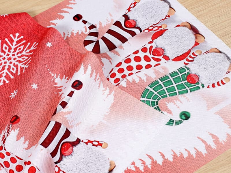 Christmas Teflon table runner Christmas elves by Stofex.