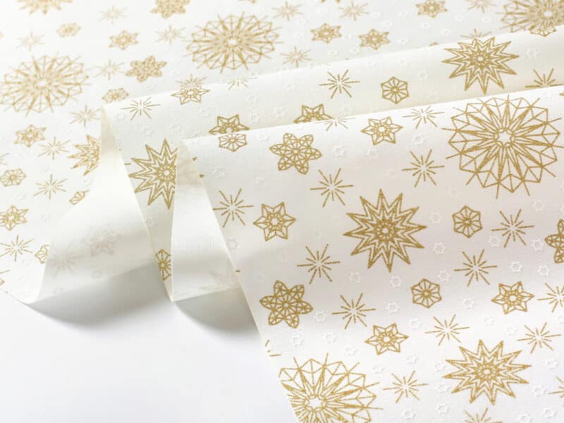 Christmas Teflon golden snowflakes by Stofex.