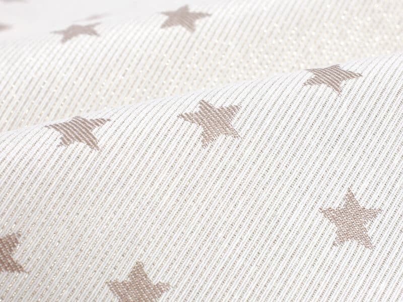 Christmas LONETA pillowcase beige stars on gold by Stofex.