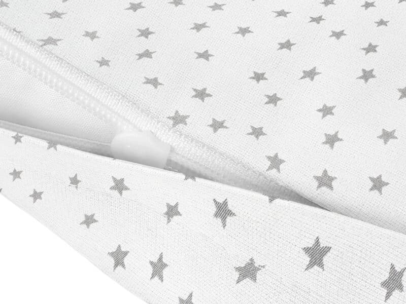 Christmas LONETA pillowcase grey stars on silver by Stofex.