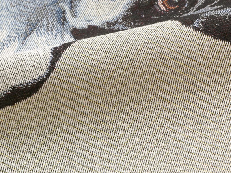 Tapestry pillowcase french bulldog on beige by Stofex.