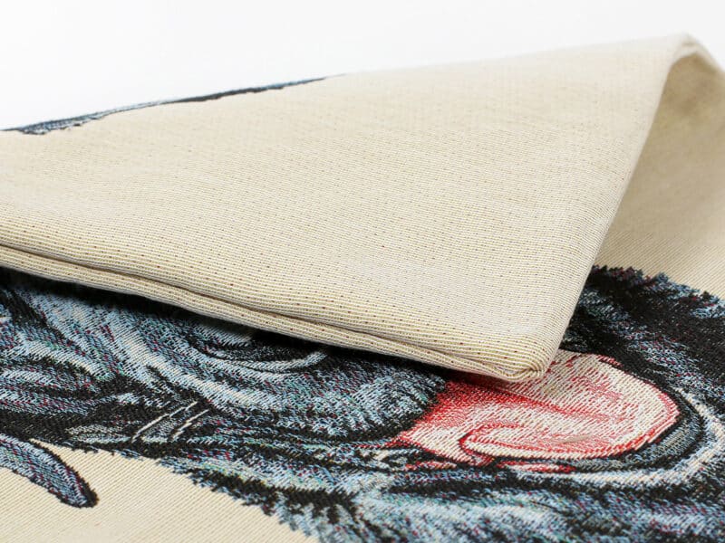 Tapestry pillowcase black retriever on beige by Stofex.