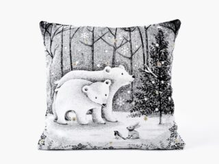 Tapestry pillowcase Christmas bears by Stofex.